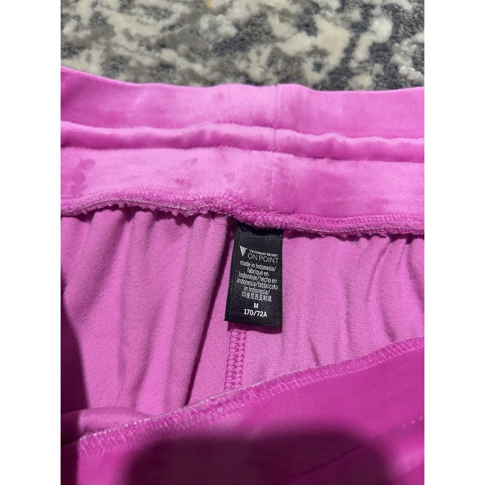 Victoria's Secret TRACKSUIT SET Velvet Jacket & Jogger Velour Hot Pink Medium - Picture 5 of 6